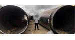لوله سايز بزرگ پروژه انتقال گاز از نوع روكش پلي اتيلن Steel pipe coating